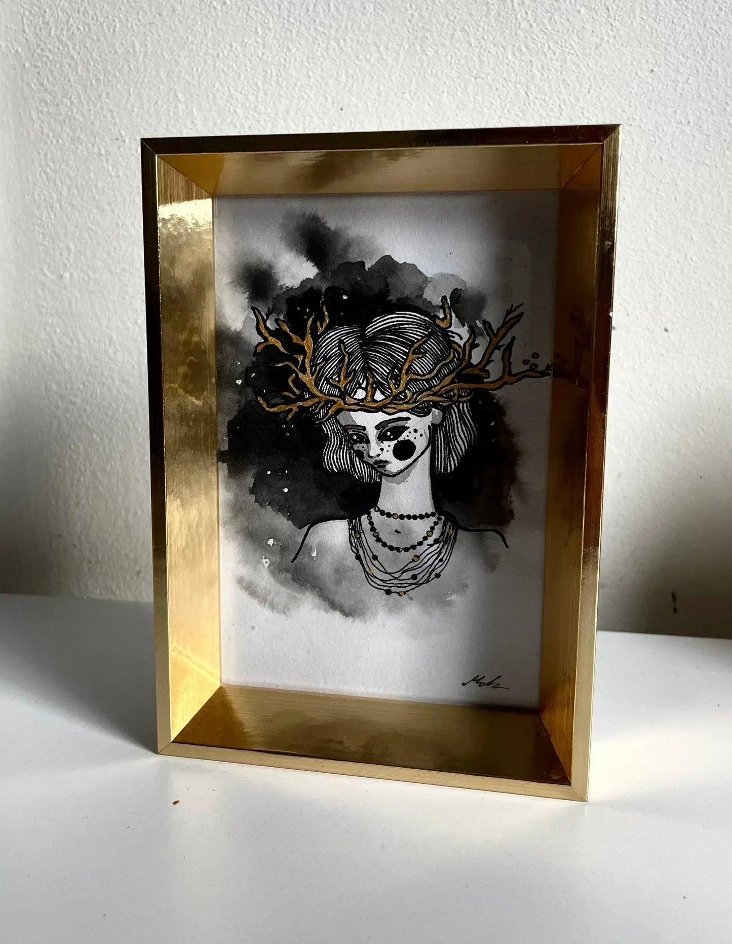 My Silent Crown - Original Miniature Artwork - My Moonbird