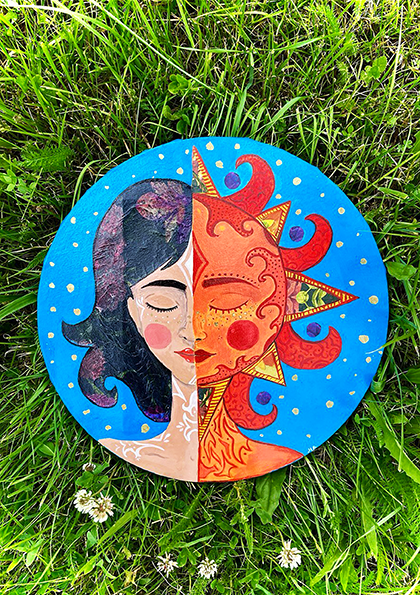 The Sun in You – Mixed Media Artwork